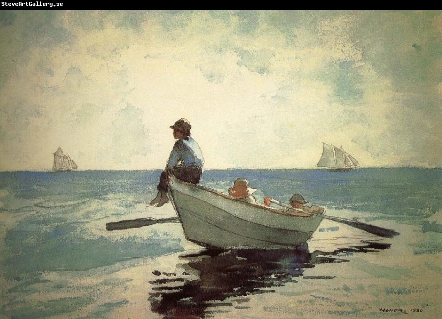 Winslow Homer Small fishing boats on the boy